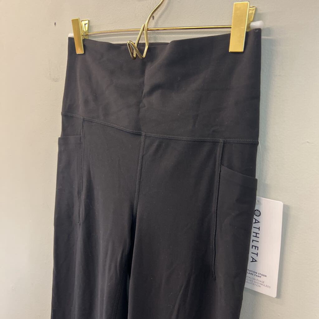 Athleta Black Salutation Stash Flare Leggings Small