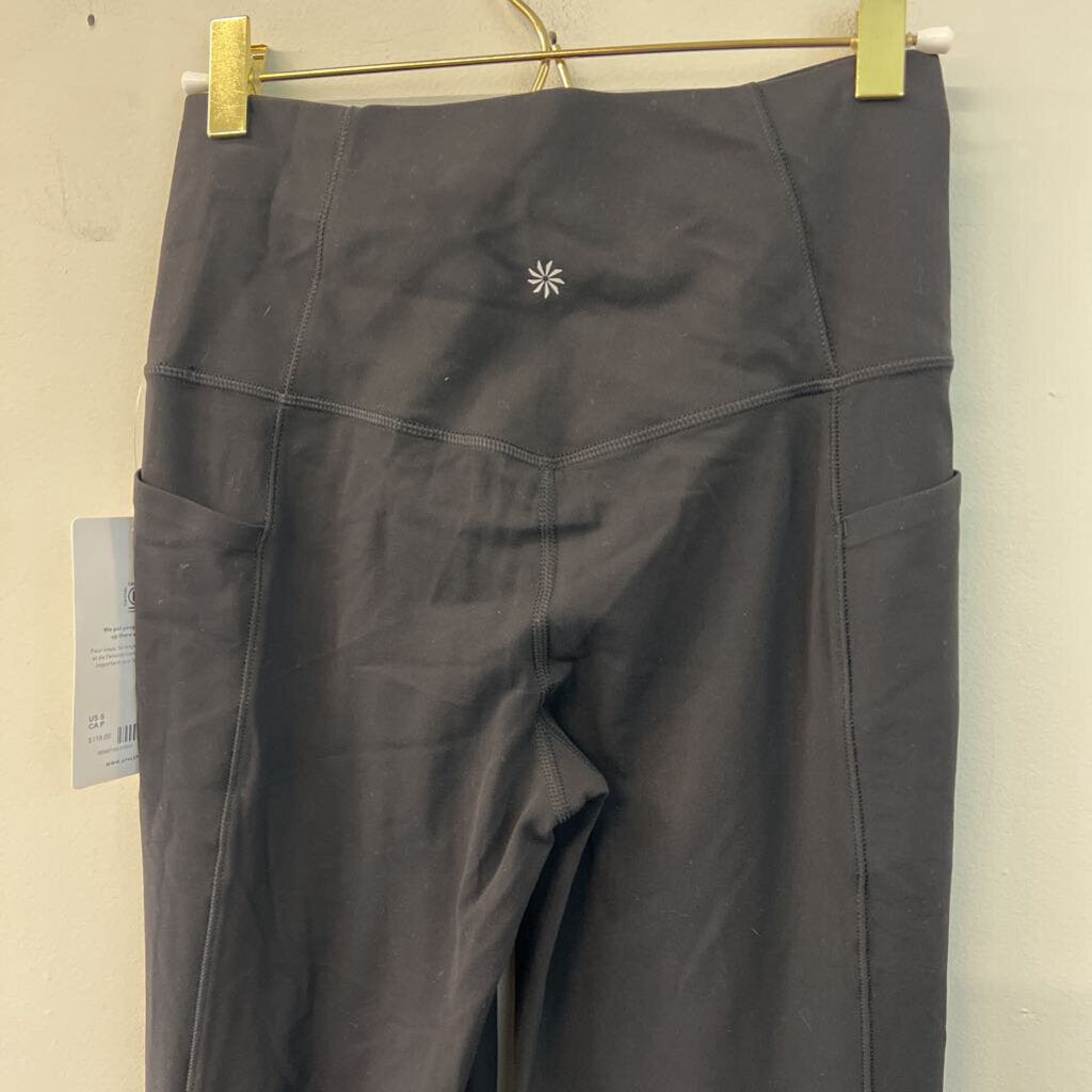 Athleta Black Salutation Stash Flare Leggings Small