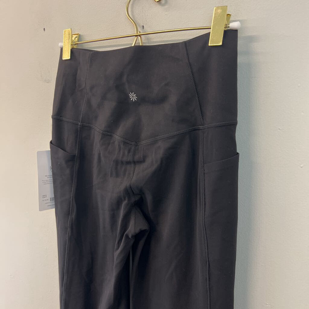 Athleta Black Salutation Stash Flare Leggings Small