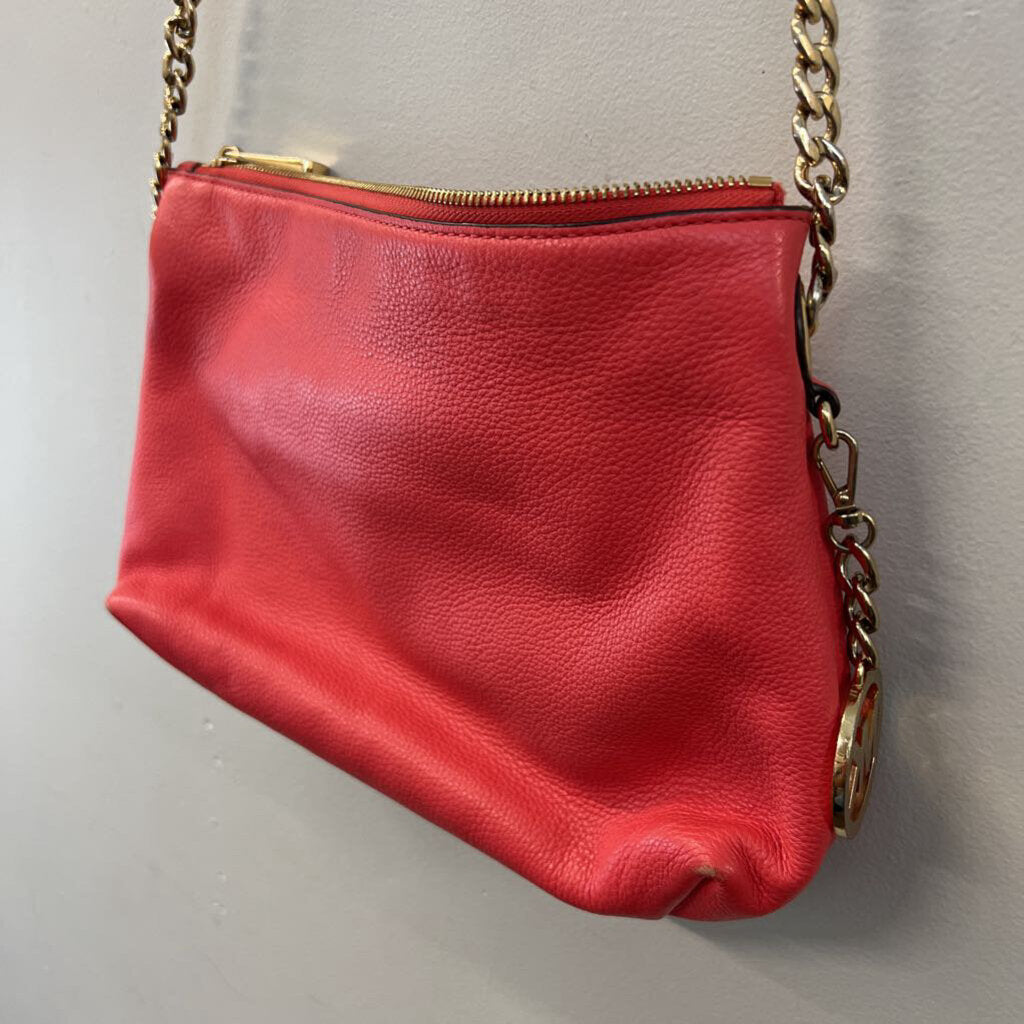 Michael Kors Coral Pebbled Leather Crossbody Purse