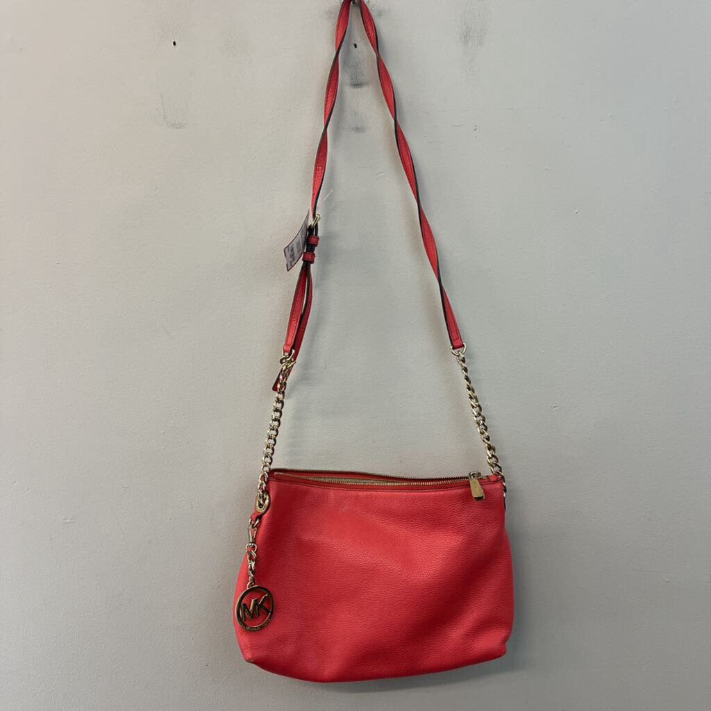 Michael Kors Coral Pebbled Leather Crossbody Purse