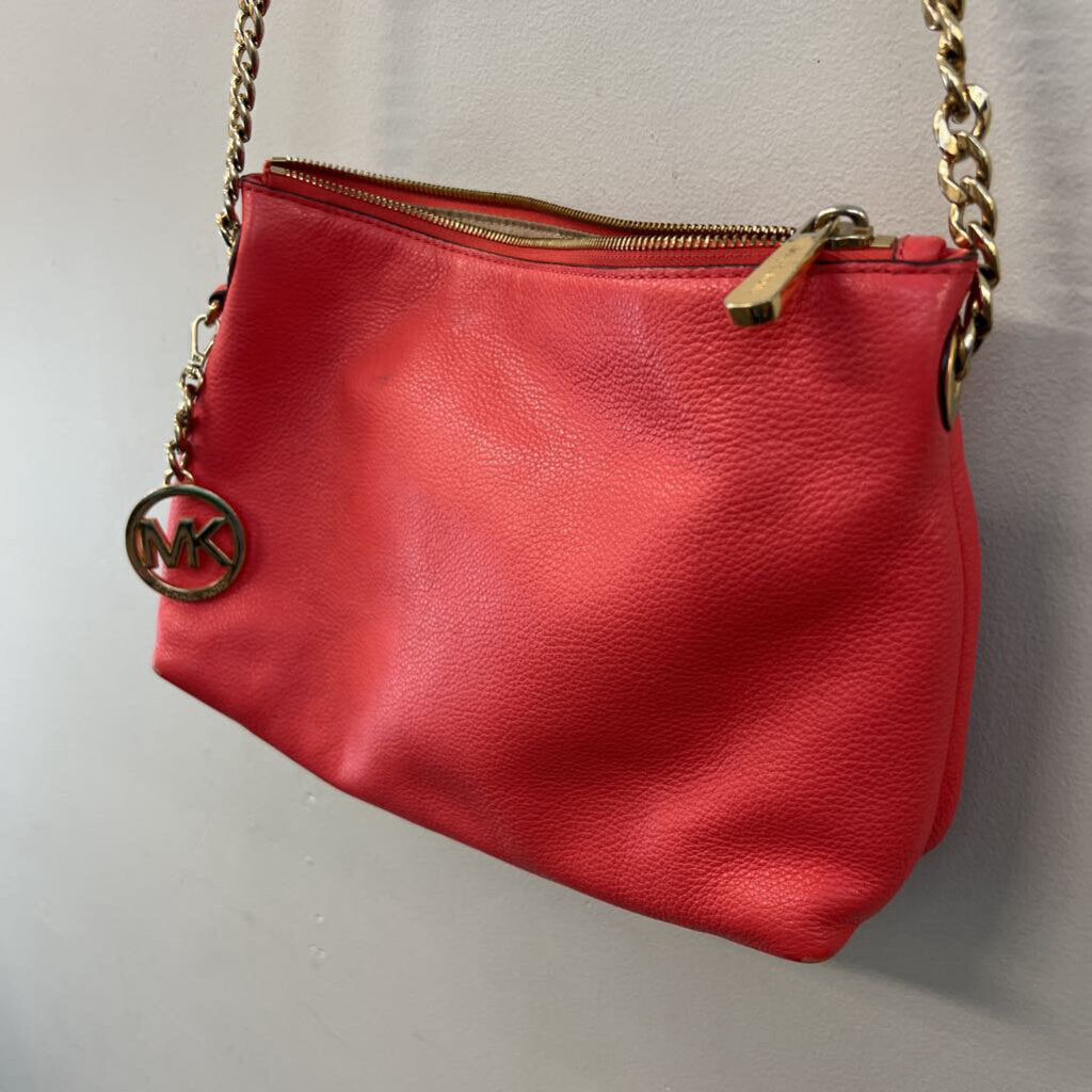 Michael Kors Coral Pebbled Leather Crossbody Purse