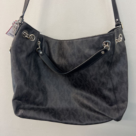 Michael Kors Black Leather Logo Print Purse