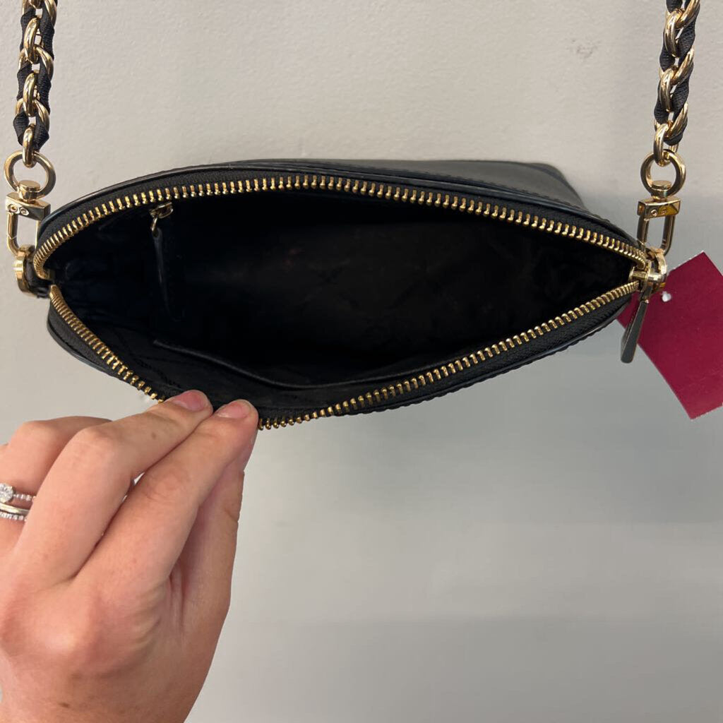 Michael Kors Black Leather Crossbody Purse
