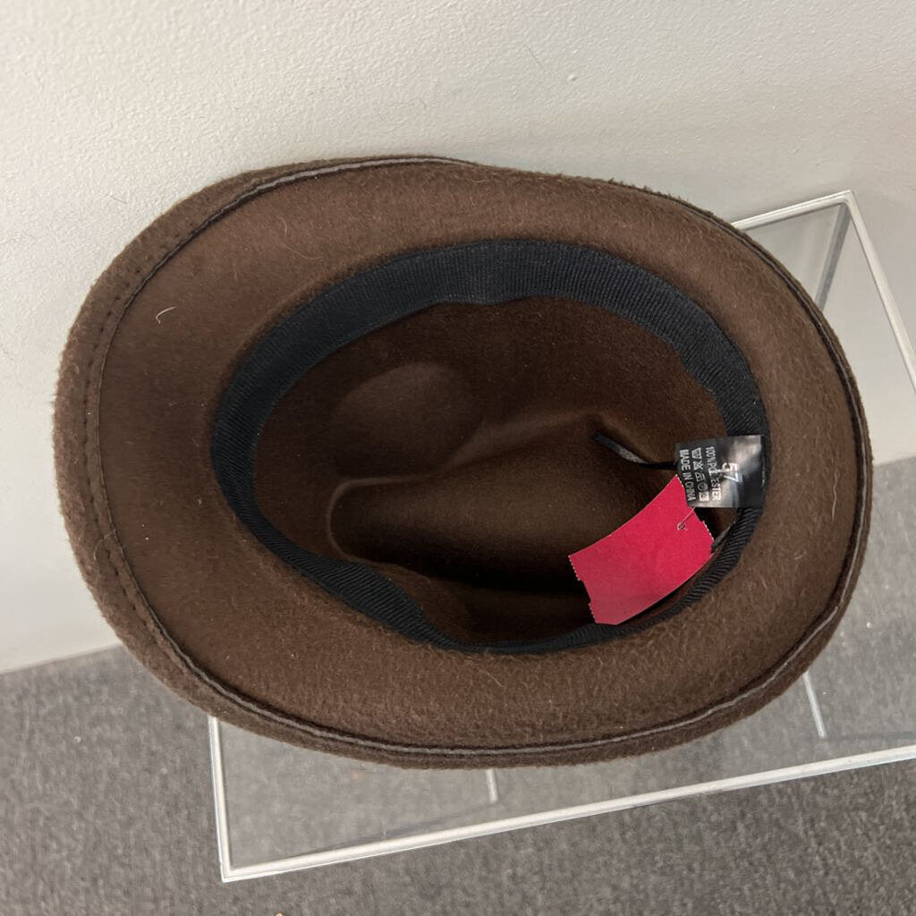 Brown Felt Fedora Hat