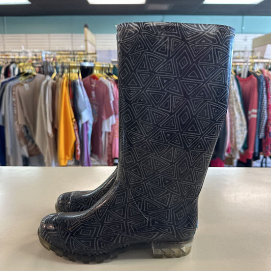 Toms Black/ Grey Cabrilla Rain Boots 8