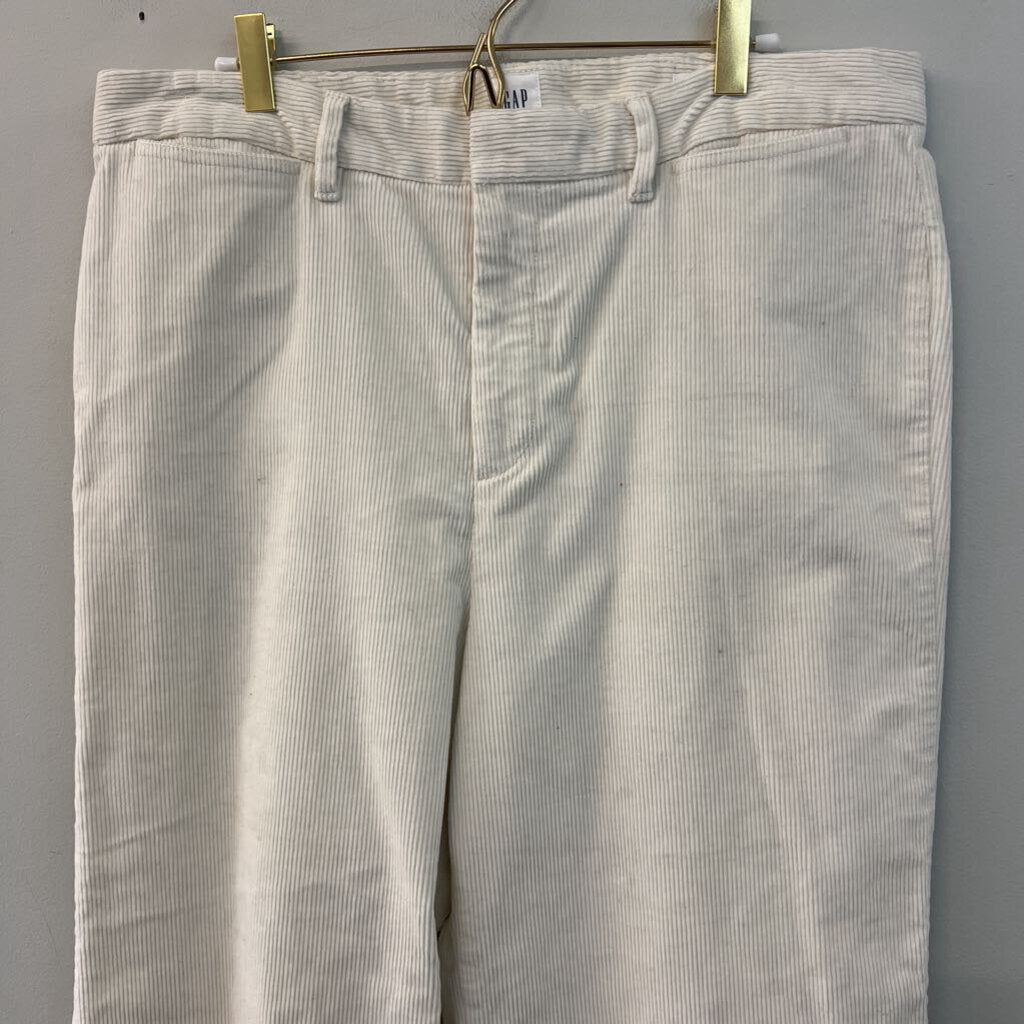 Gap Cream Corduroy High Rise Wide Leg Crop Pants 16