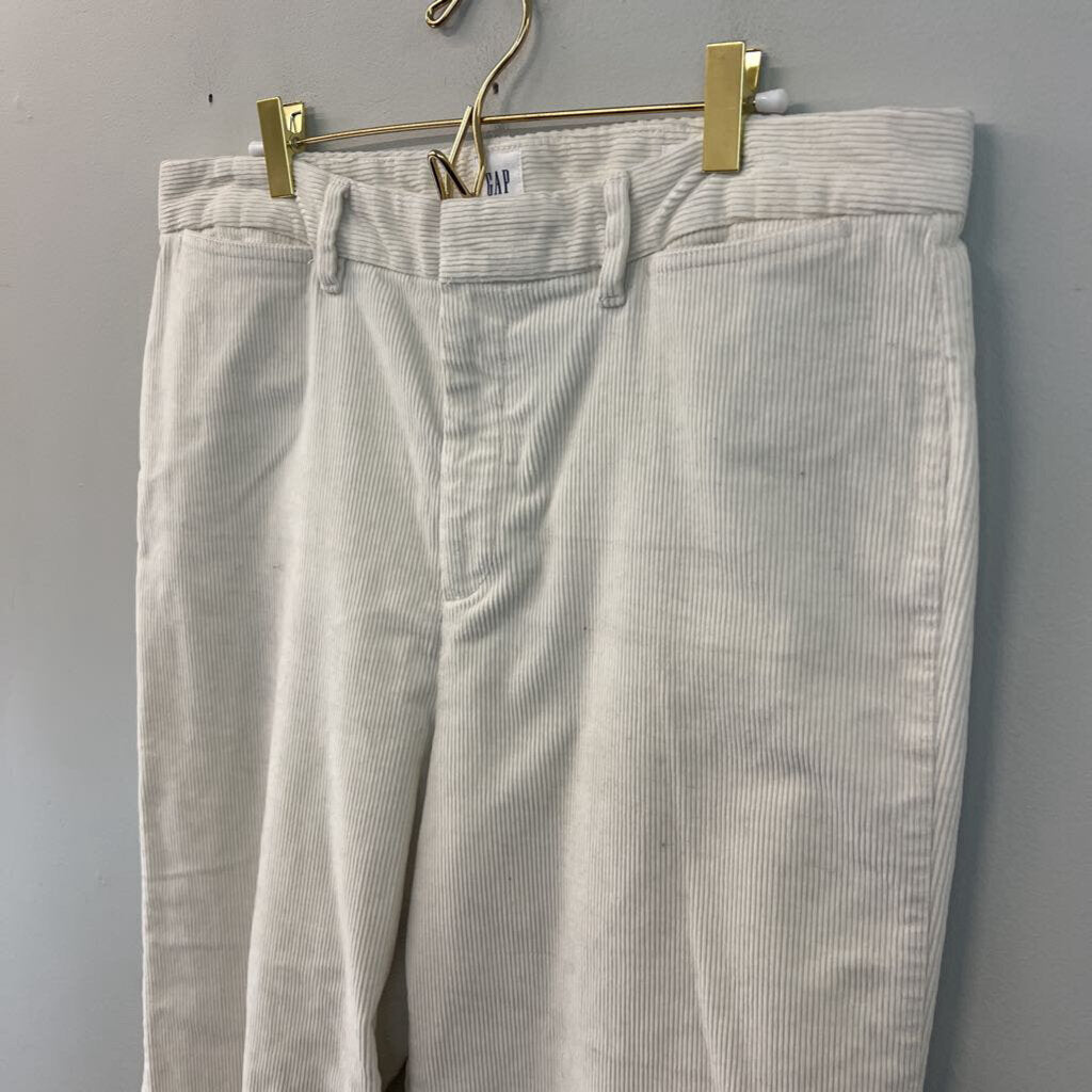 Gap Cream Corduroy High Rise Wide Leg Crop Pants 16
