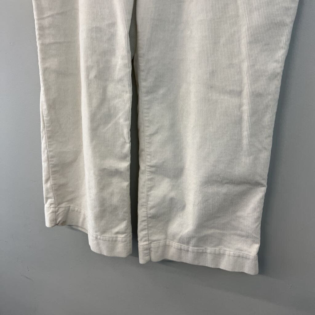 Gap Cream Corduroy High Rise Wide Leg Crop Pants 16