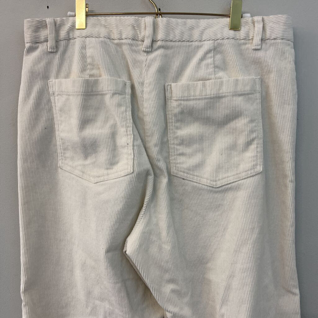 Gap Cream Corduroy High Rise Wide Leg Crop Pants 16