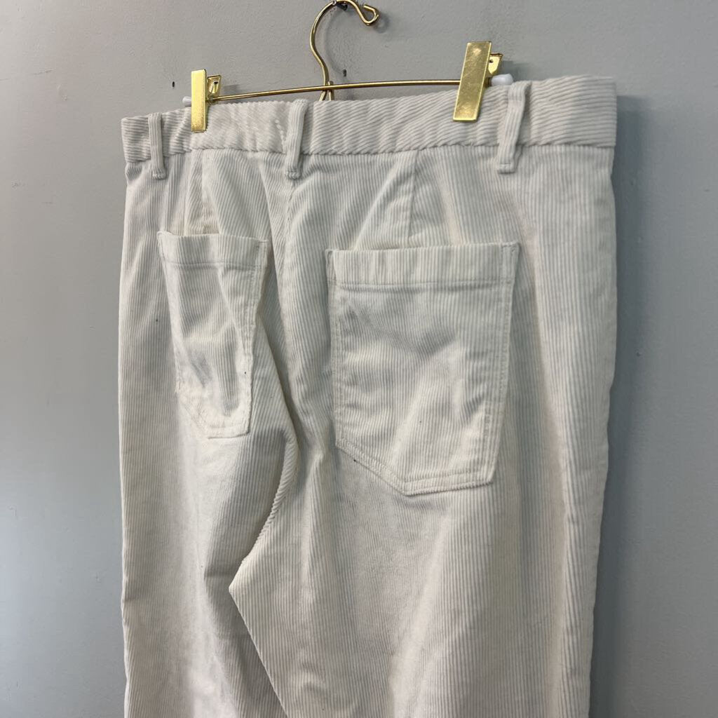Gap Cream Corduroy High Rise Wide Leg Crop Pants 16