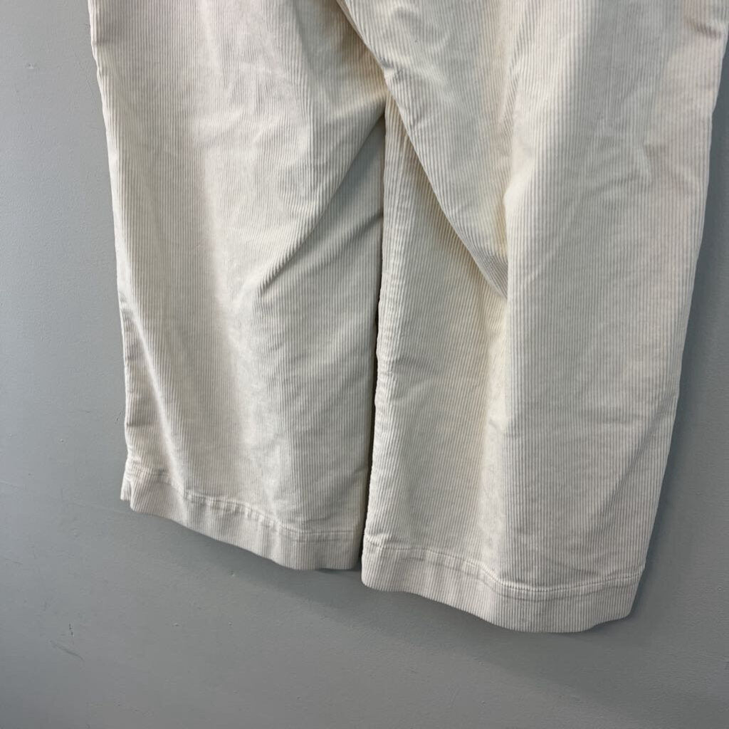 Gap Cream Corduroy High Rise Wide Leg Crop Pants 16