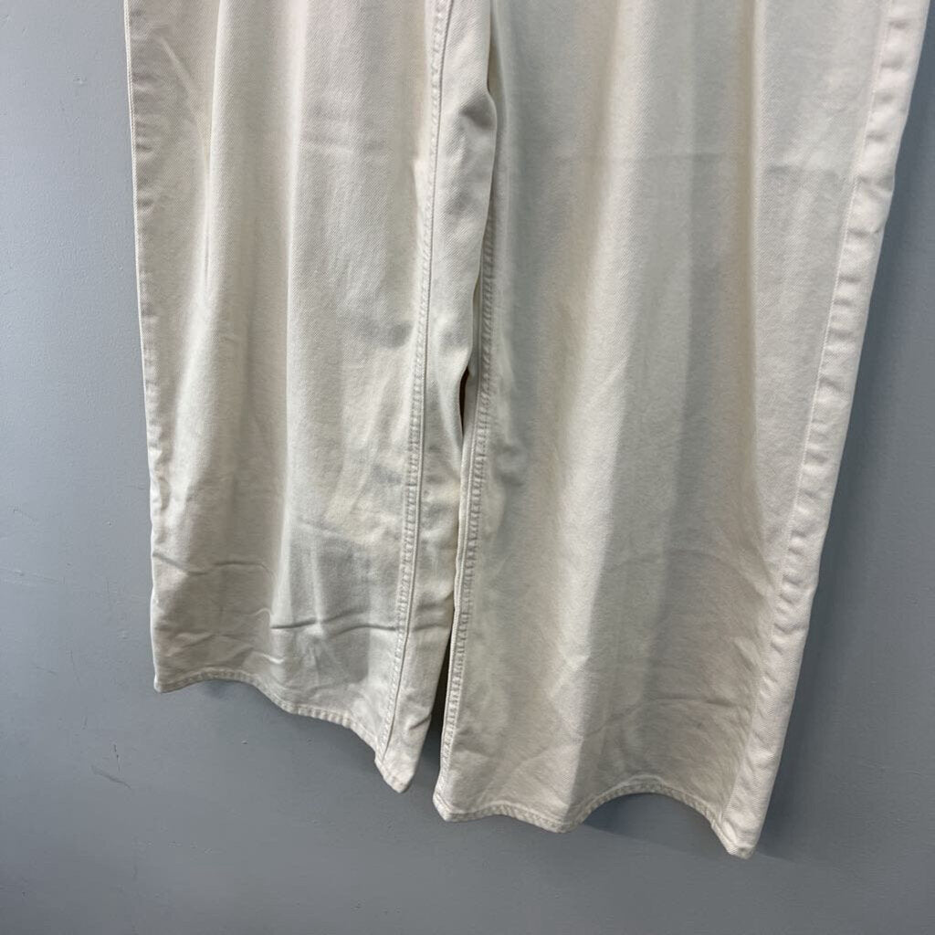 Gap Cream Denim Baggy Mid Rise Jeans 14