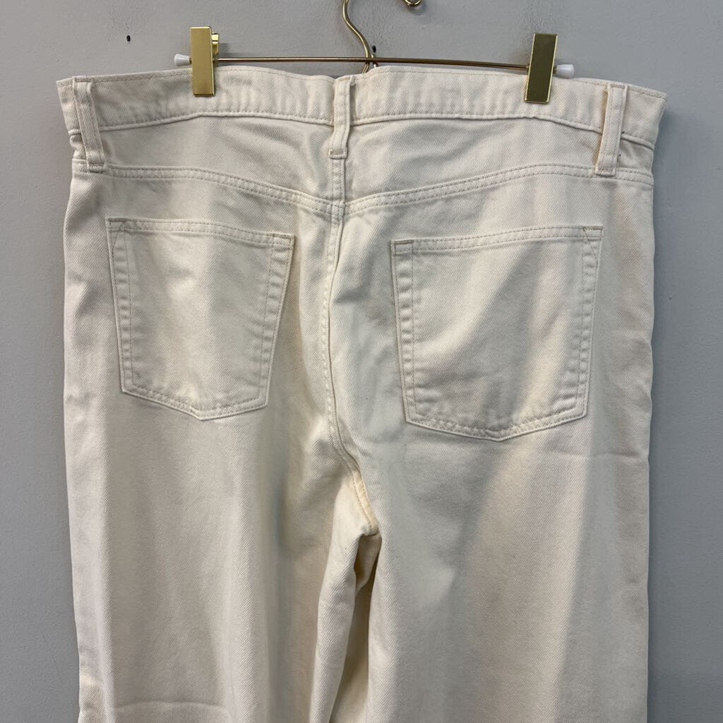 Gap Cream Denim Baggy Mid Rise Jeans 14