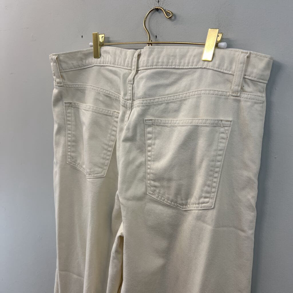 Gap Cream Denim Baggy Mid Rise Jeans 14