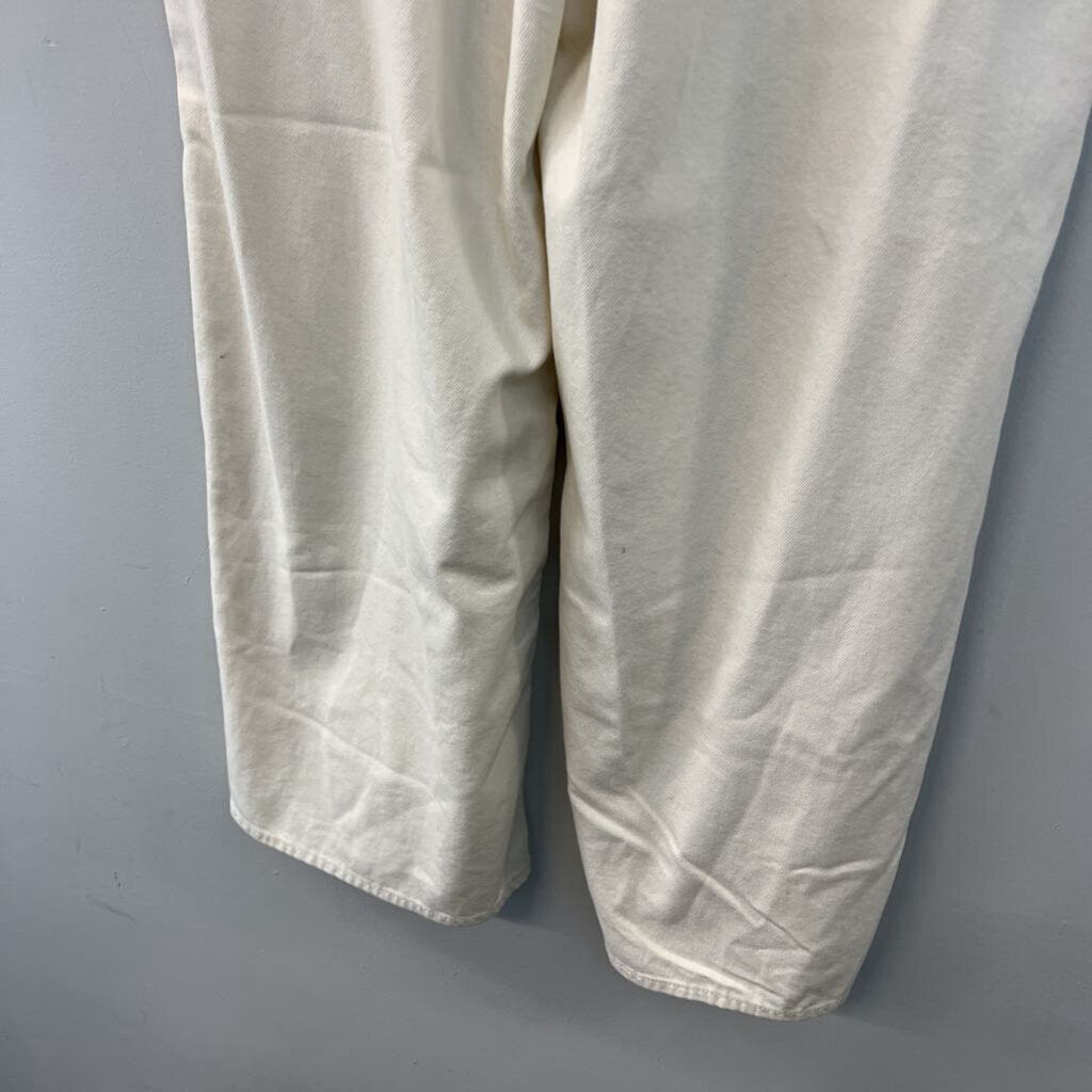 Gap Cream Denim Baggy Mid Rise Jeans 14