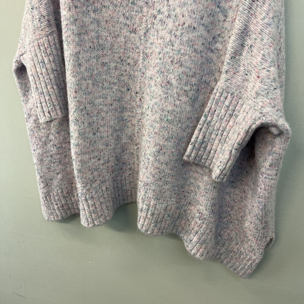 Loft Purple/ Multi Knit Turtleneck Sweater Large