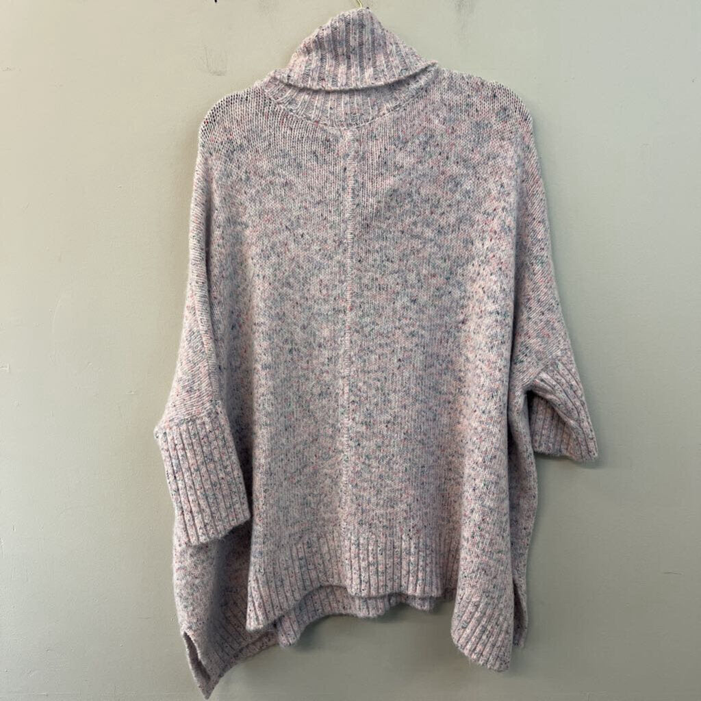 Loft Purple/ Multi Knit Turtleneck Sweater Large