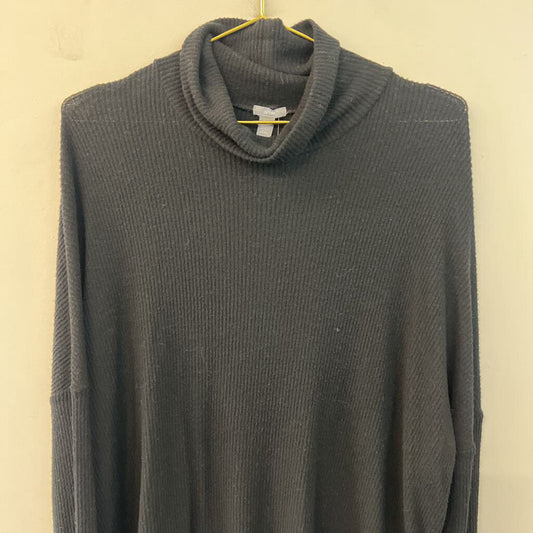 Aerie Black Ribbed Turtleneck Top Extra Large