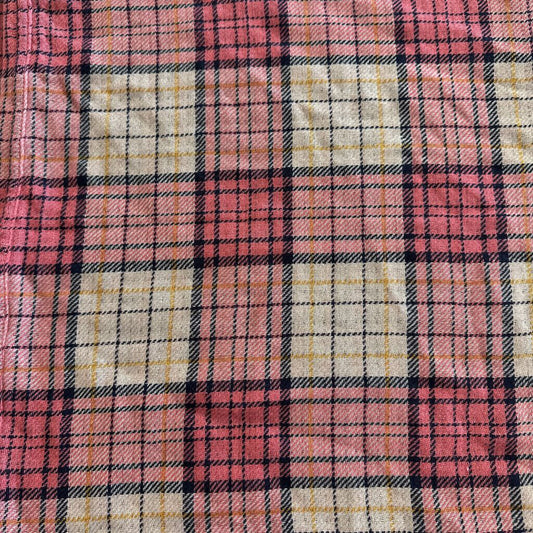 Beige/ Pink Plaid Infinity Scarf