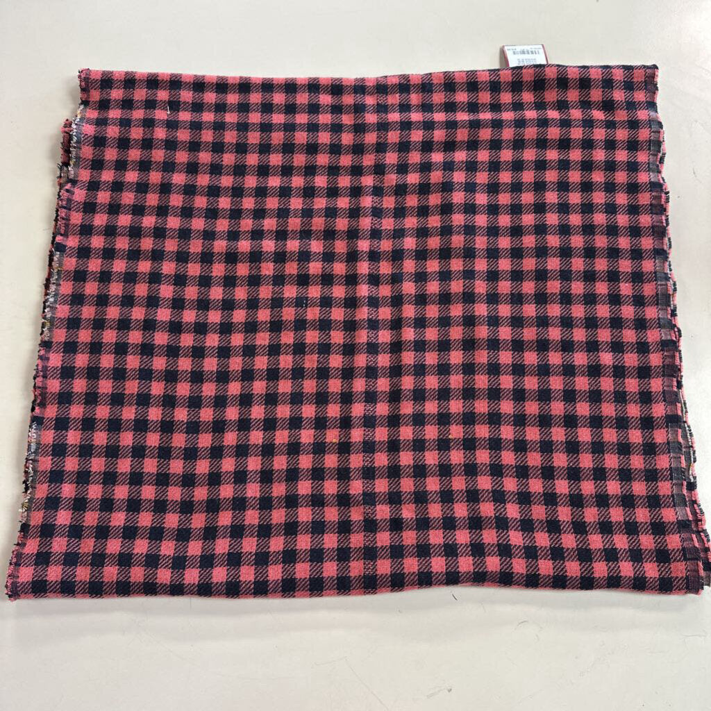 Beige/ Pink Plaid Infinity Scarf