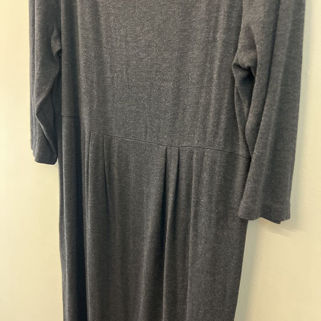 J Jill Grey Long Sleeve Maxi Dress Large Tall