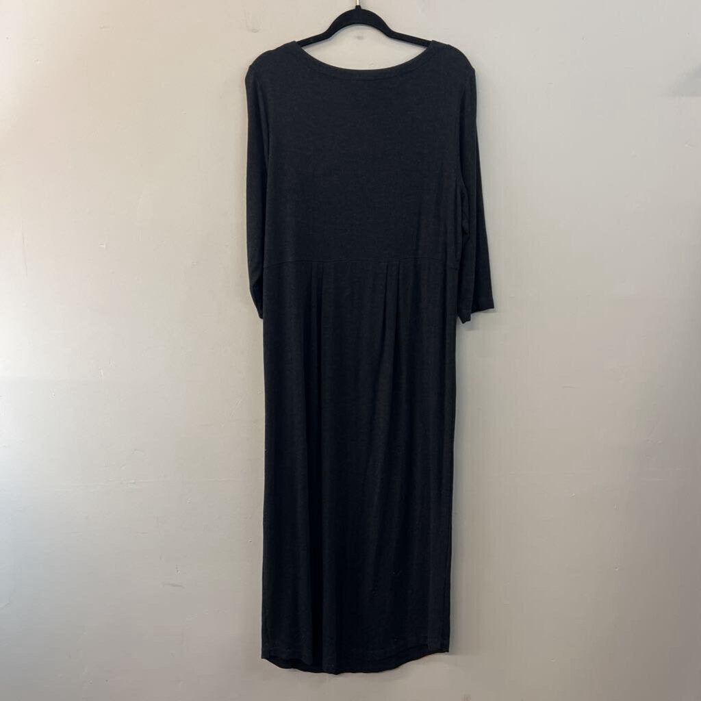 J Jill Grey Long Sleeve Maxi Dress Large Tall