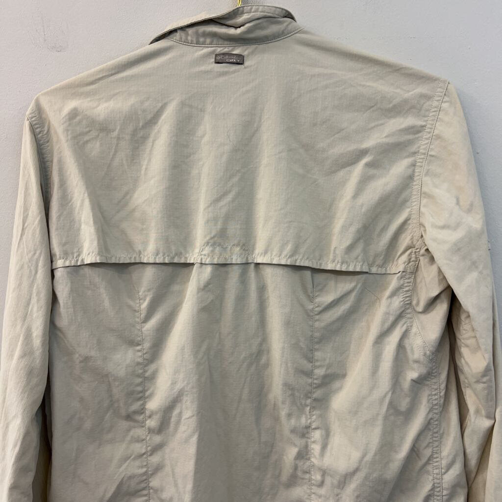 Columbia Brown Long Sleeve Button Down Top Medium