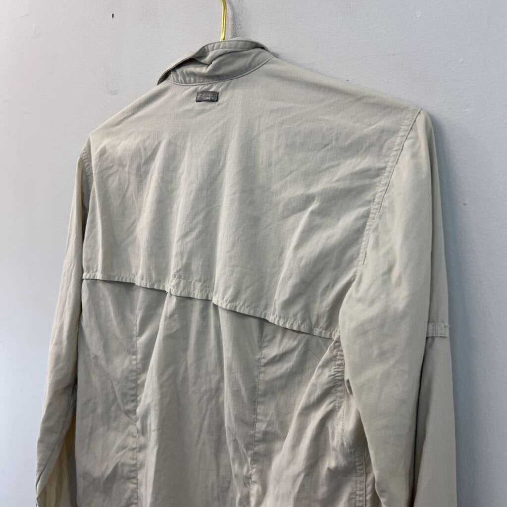 Columbia Brown Long Sleeve Button Down Top Medium