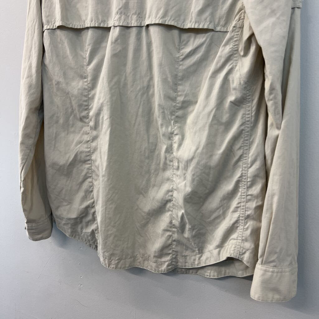 Columbia Brown Long Sleeve Button Down Top Medium