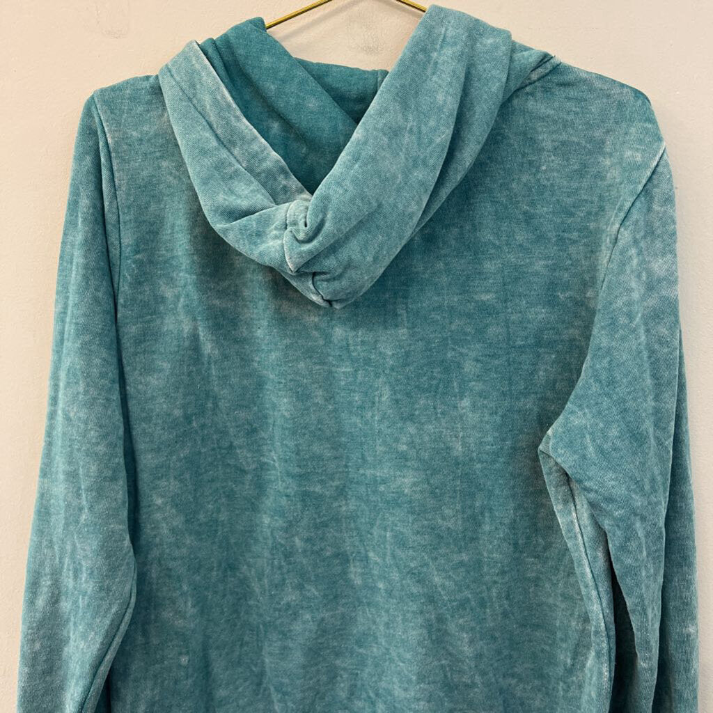 Bear Blue Long Sleeve Zip Up Hoodie Extra Large