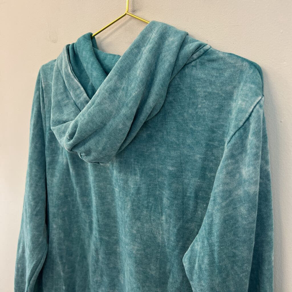 Bear Blue Long Sleeve Zip Up Hoodie Extra Large