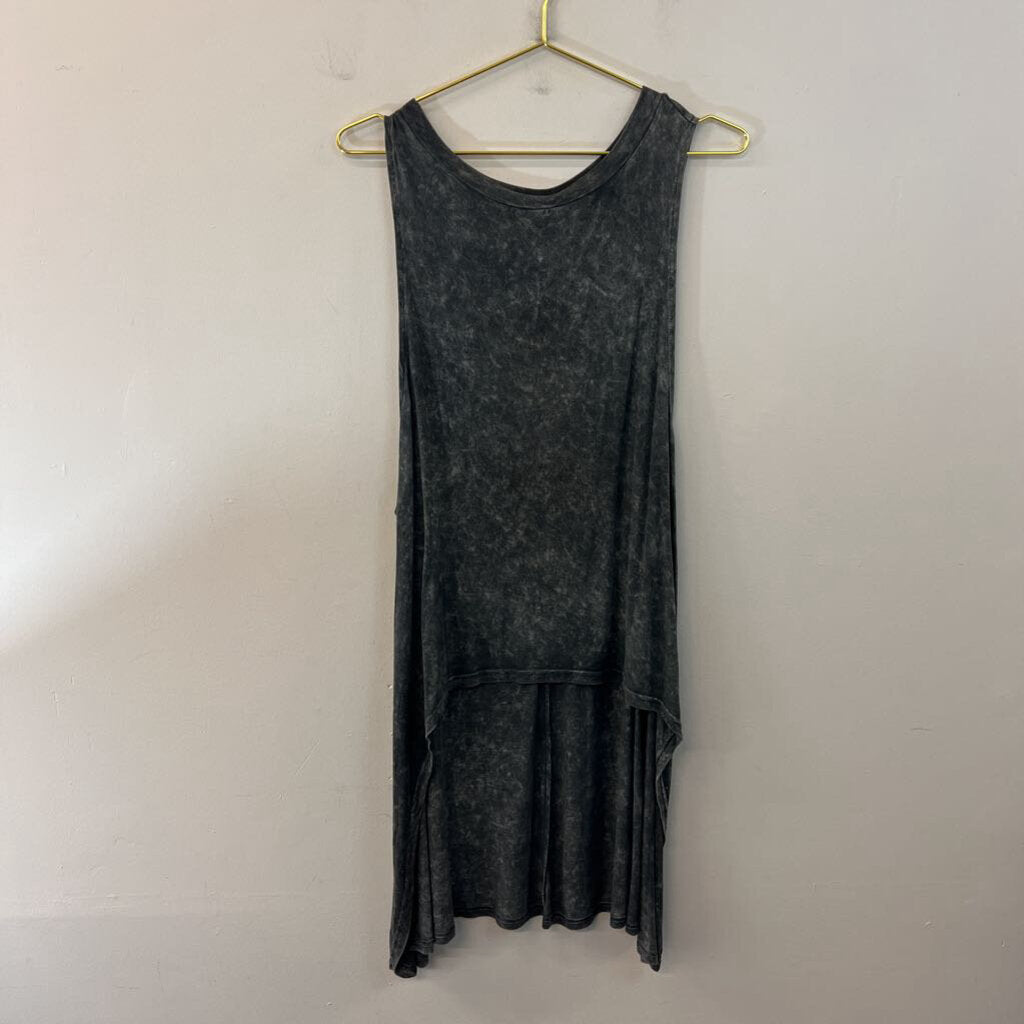 Illa Illa Grey High Low Tank Top Large