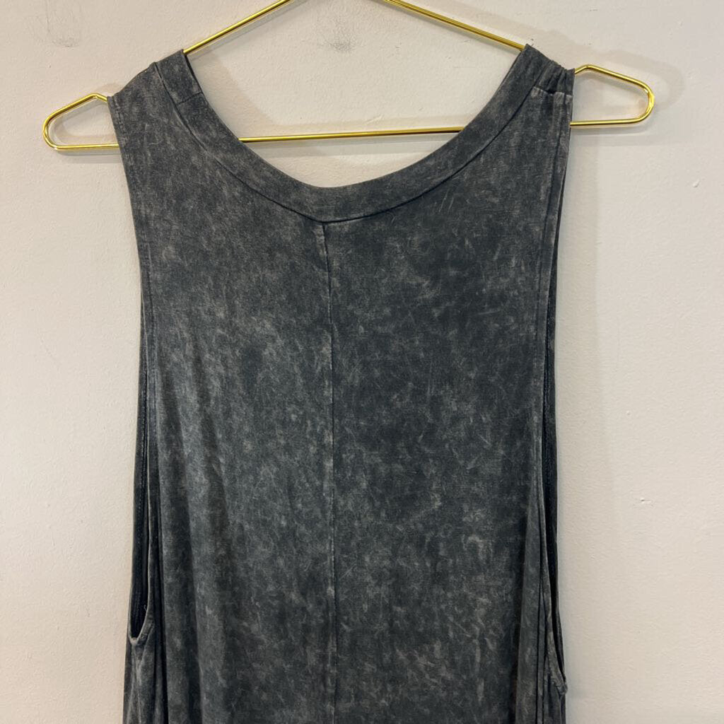 Illa Illa Grey High Low Tank Top Large