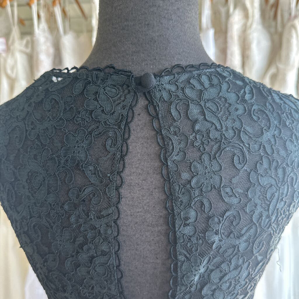 Laundry Black Lace Top Short Formal Dress 10