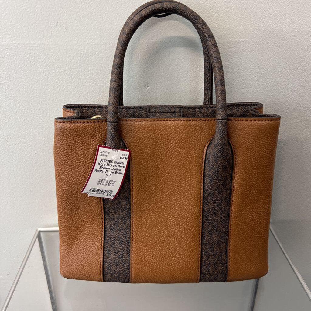 Michael Kors Brown Leather Austin Purse