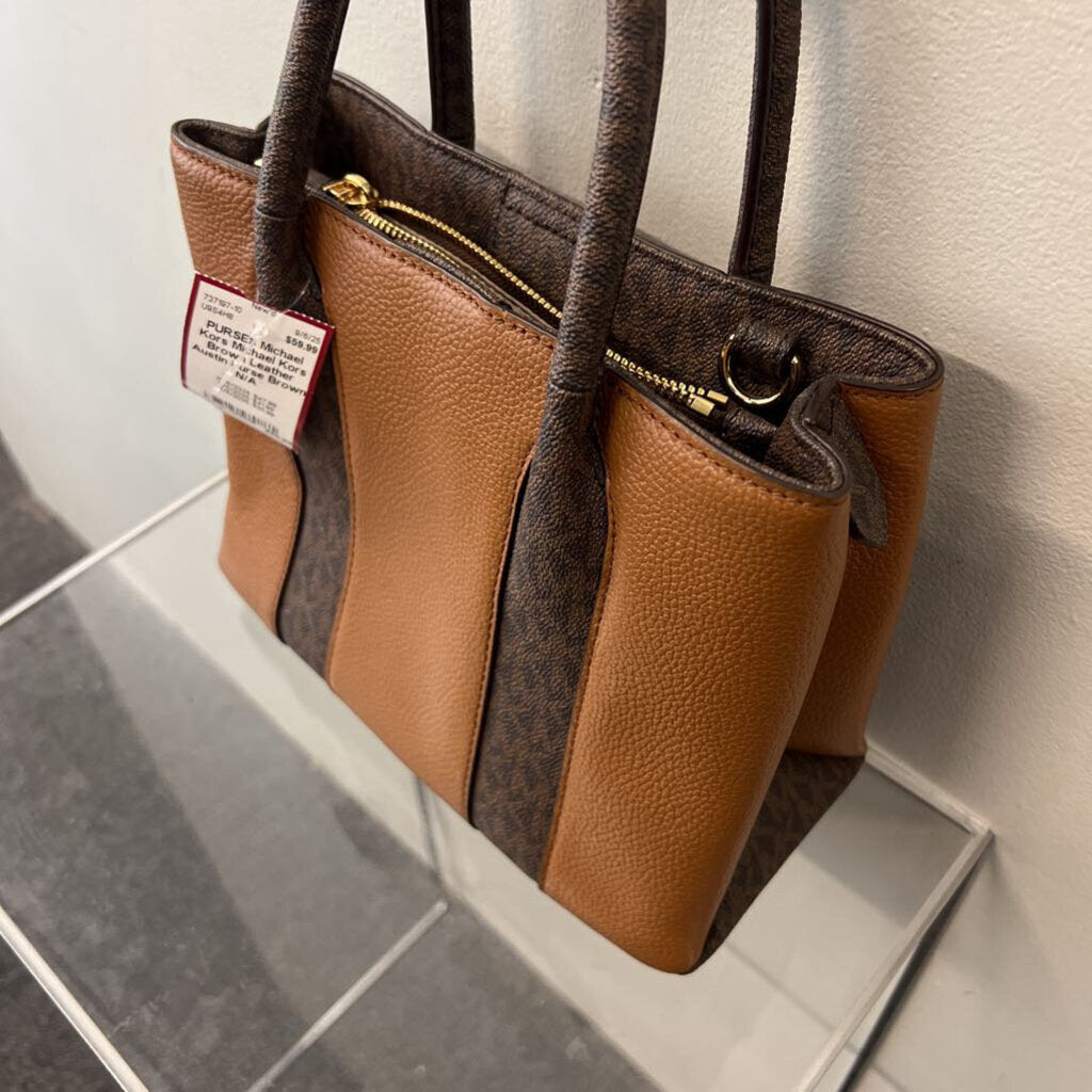 Michael Kors Brown Leather Austin Purse