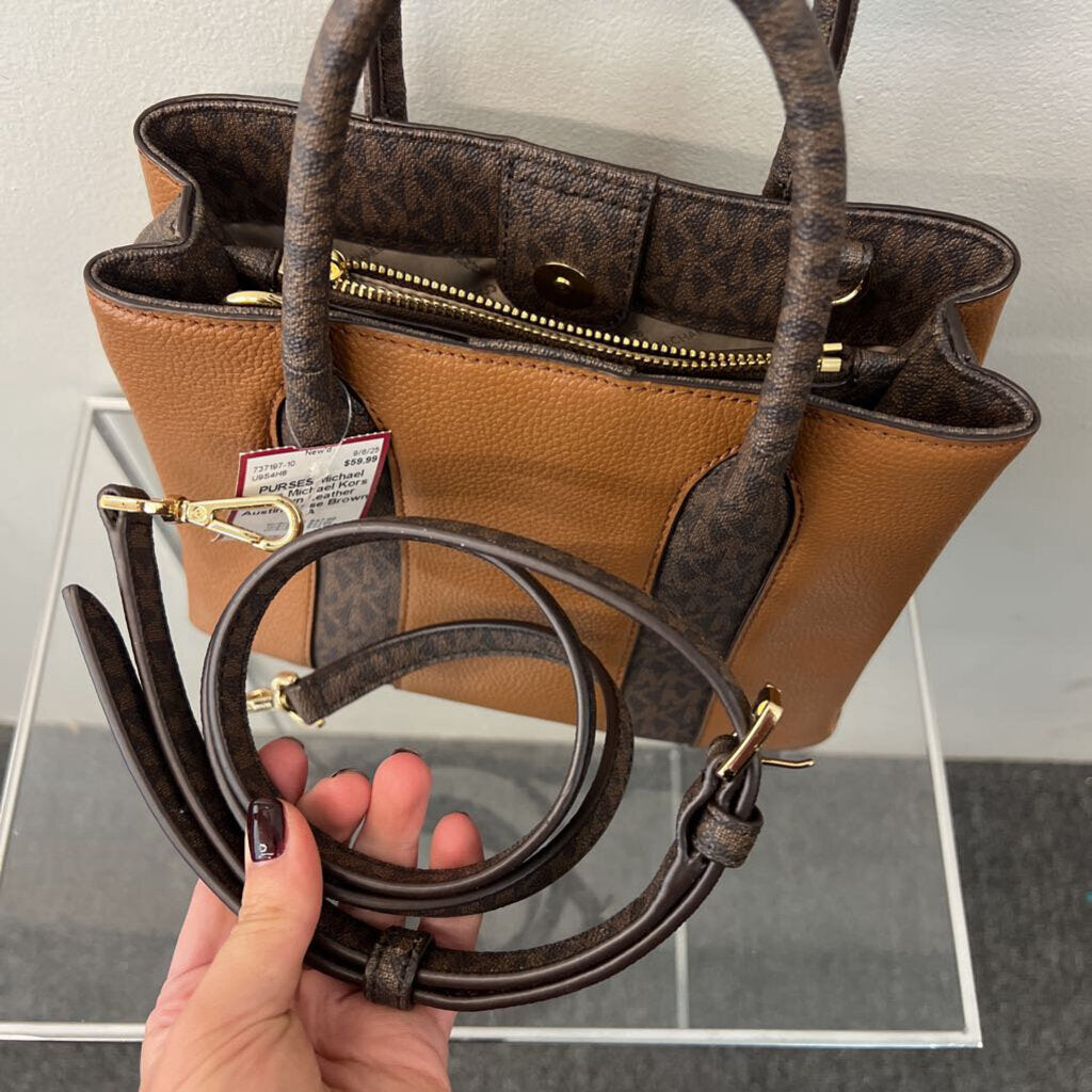 Michael Kors Brown Leather Austin Purse