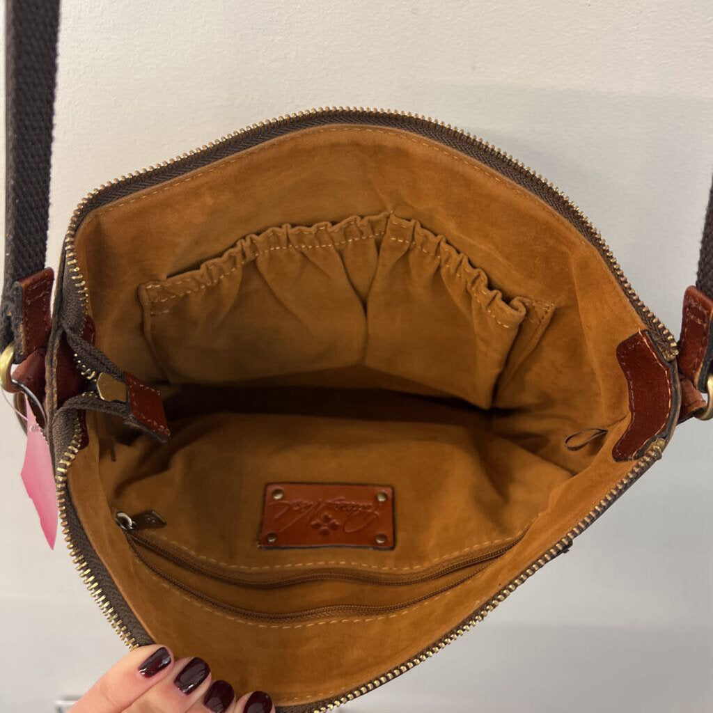 Patricia Nash Brown Leather Aveley Purse