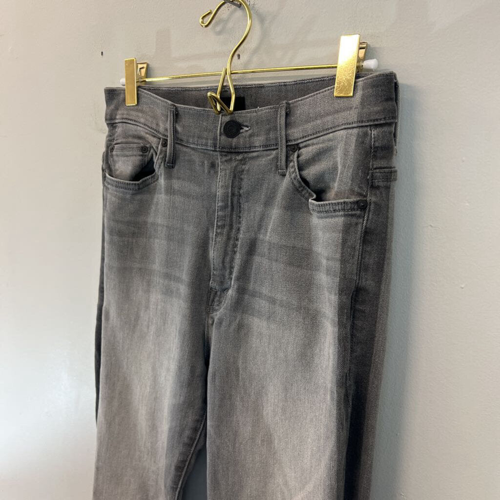 Mother Grey Denim The Swooner Jeans 27