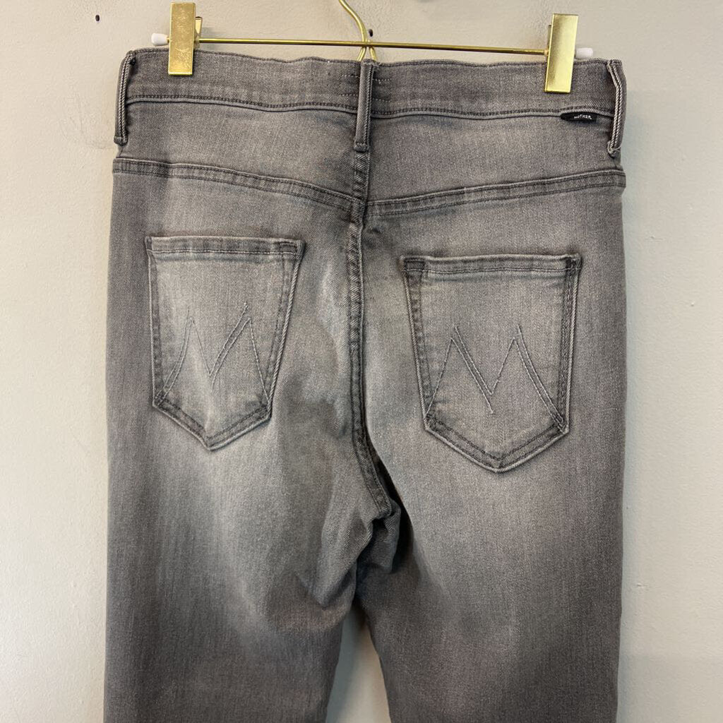 Mother Grey Denim The Swooner Jeans 27