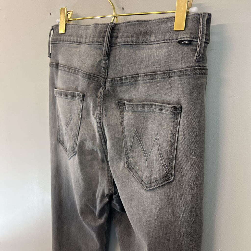 Mother Grey Denim The Swooner Jeans 27