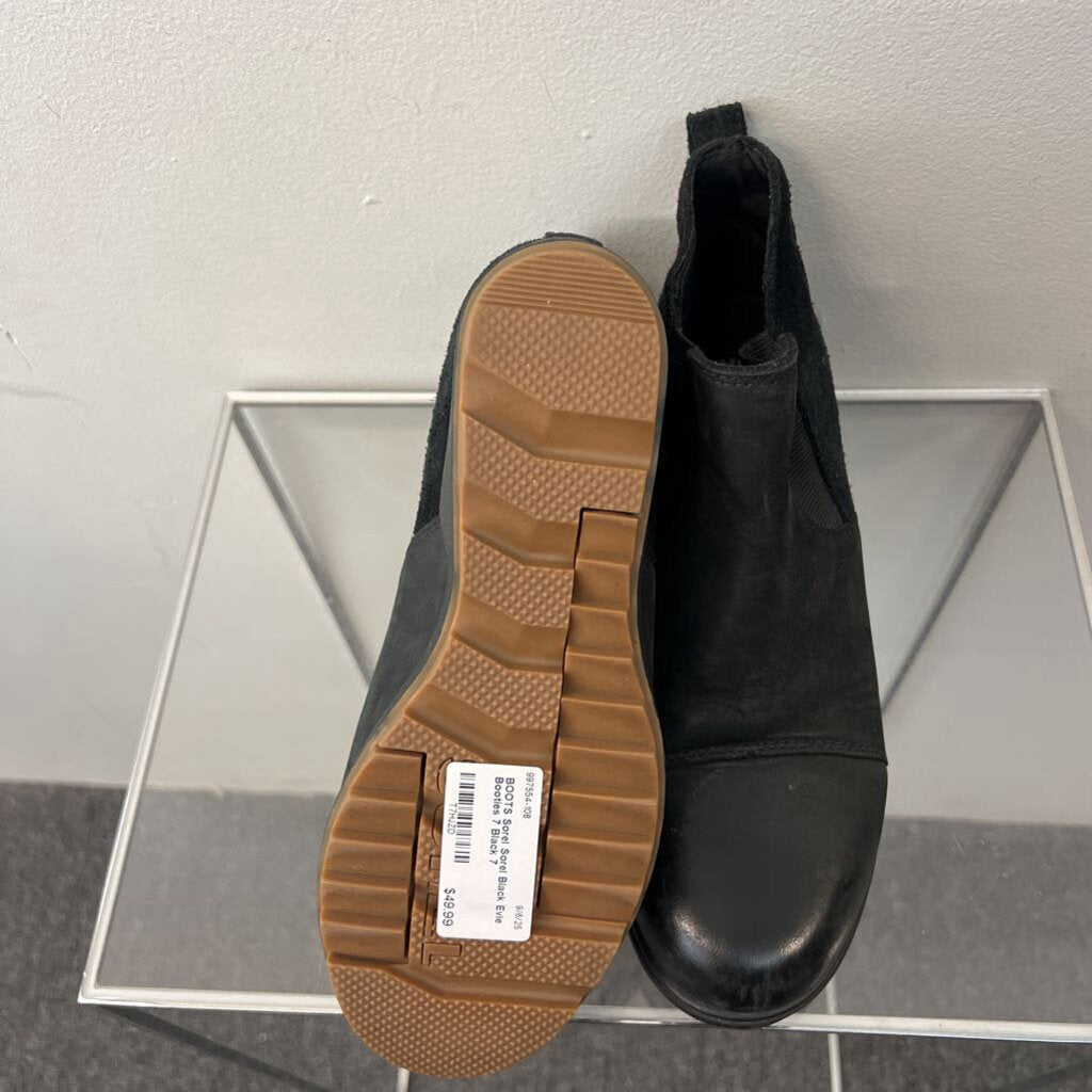 Sorel Black Evie Booties 7