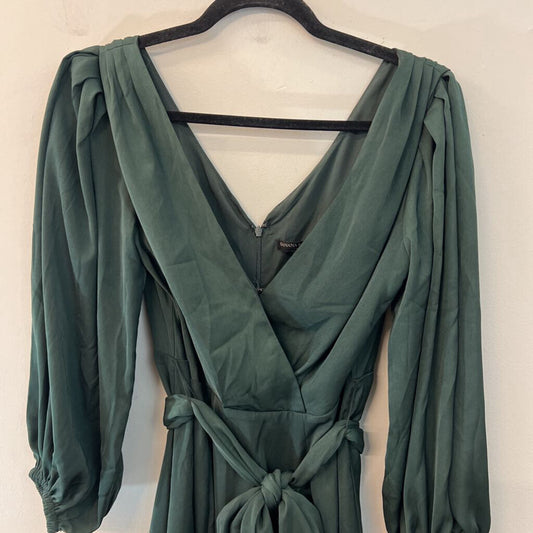 Banana Republic Green Silky Long Sleeve Tie Waist Dress 4