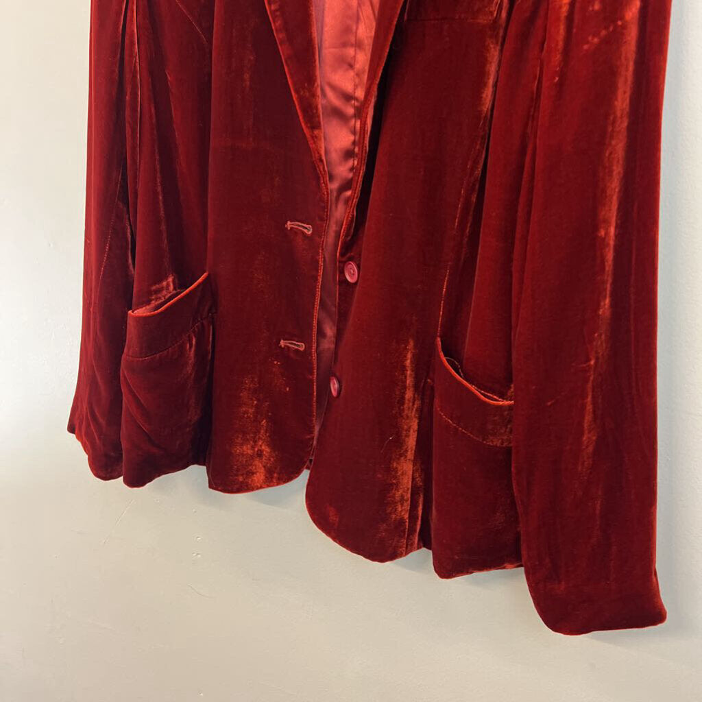 Sundance Red Velvet Blazer Jacket 4