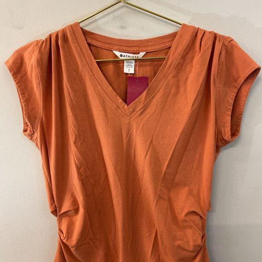 Athleta Orange Short Sleeve Top Small