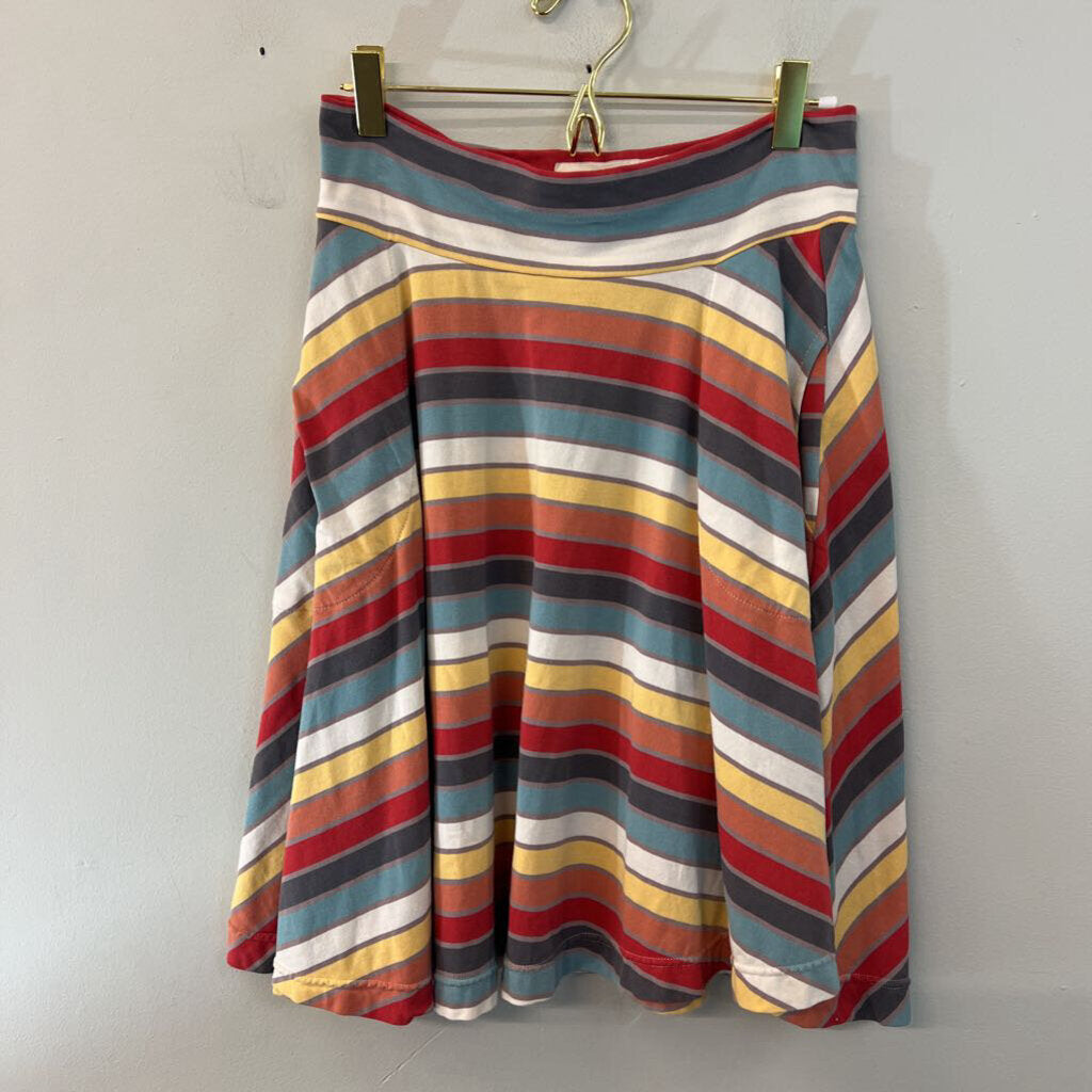 Effies Heart Multi Color Striped Skater Mini Skirt Small