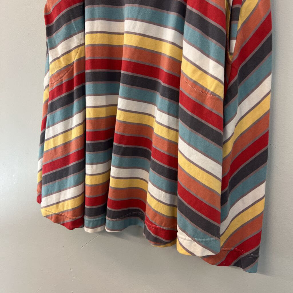 Effies Heart Multi Color Striped Skater Mini Skirt Small