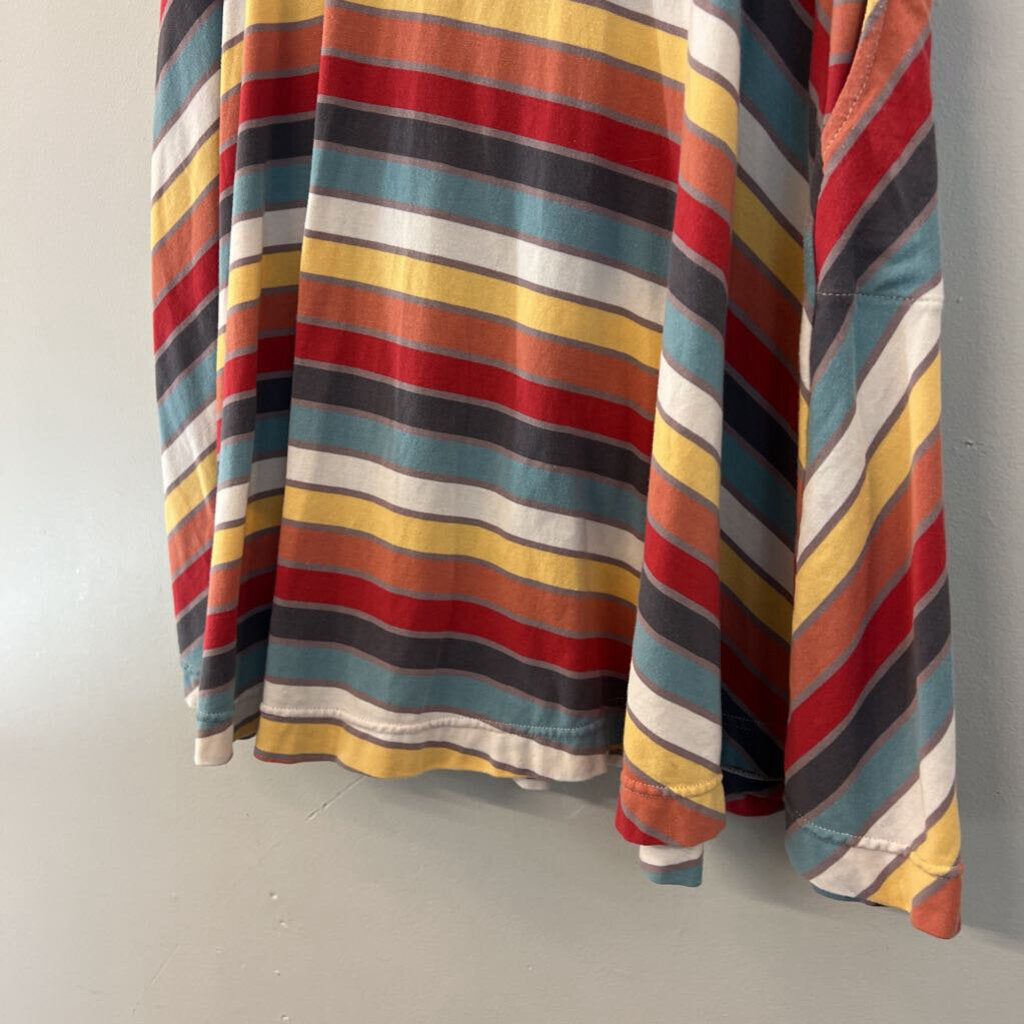 Effies Heart Multi Color Striped Skater Mini Skirt Small