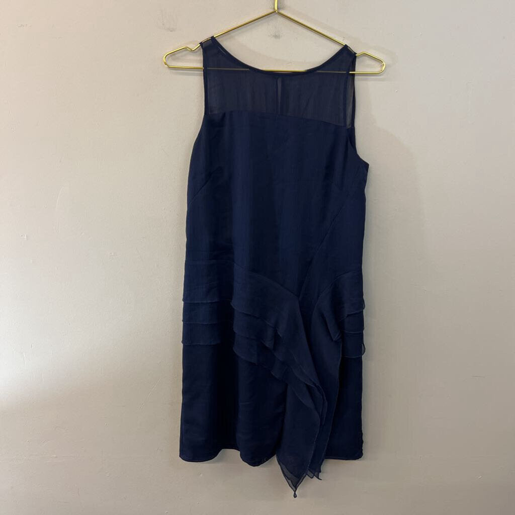 Jessica Simpson Navy Ruffle Detail Shift Dress 6